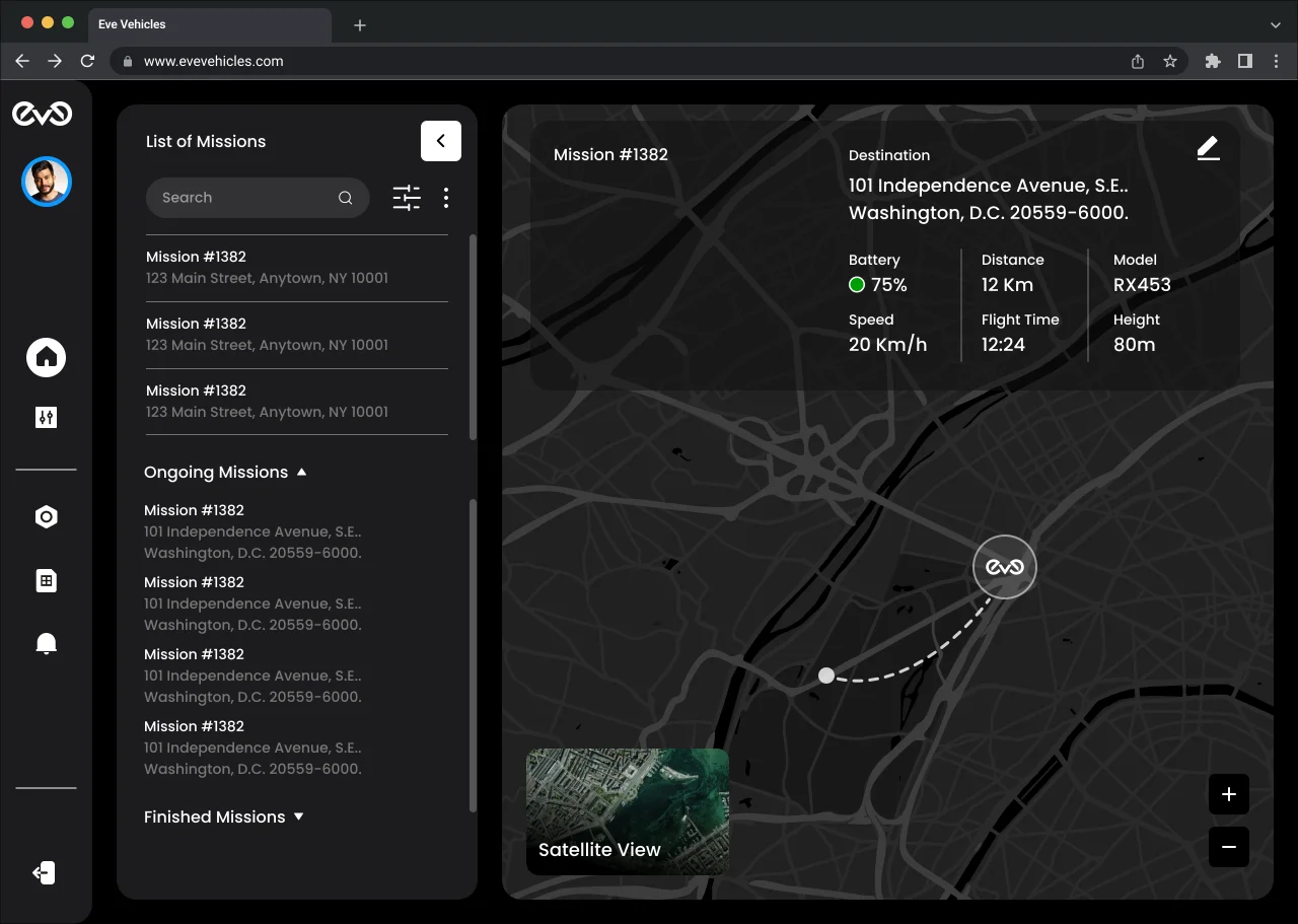 Sistema de monitoreo de drones para emergencias 911 — EVE Vehicles con Zafirus
